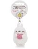 Ключодържател Nici Molang, 8 см - плюшен бял заек Molang с розова панделка, розови бузки и дълги уши на сребрист ключодържател. Идеален аксесоар за чанта в оригинална опаковка Моланг от Ничи.-1-thumb