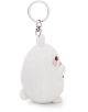 Ключодържател Ничи Моланг, 8 см, е пухкав бял заек с розови бузки и метален халка на главата-идеален аксесоар за чанта или сладка плюшена висулка.-3-thumb