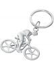 Ключодържател Troika Mountain Bike е сребрист велосипед с детайлен велосипедист с каска. Идеален подарък за колоездачите, ключодържателят се закрепя стабилно върху рамката на велосипеда.-1-thumb