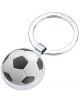 Ключодържател Troika - Soccer: стилен метален ключодържател в сребрист цвят с малък кръгъл медальон във формата на класическа черно-бяла футболна топка-идеален подарък за фенове.-1-thumb