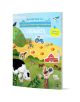 Българската детска книга "Книжка със забавни игри и упражнения: Фермата" има цветна корица със селскостопански животни, крава, трактор, хамбар, нива и дърво. Тя включва закачливи сцени от фермата и предлага над 70 стикера за забавни дейности.-1-thumb