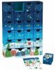 Коледен адвент календар Eurographics - Коледно селище, 24 х 50 части има 24 номерирани чекмеджета със заснежено нощно небе и ярки къщички в коледно село; едното чекмедже е отворено и показва коледен пъзел отпред.-2-thumb