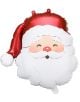 Коледен фолиев балон PartyDeco - Дядо Коледа с форма на лицето на Дядо Коледа, червена шапка и усмивка-идеален за декорации за специални събития или балони за парти с празнично настроение.-1-thumb