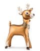 Коледен фолиев балон PartyDeco - Елен с бели рога, усмихнато лице и украса от джел и плодче-идеален за парти декорация или балони за специални събития.-1-thumb