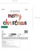 Опаковка от Коледен фолиев балон PartyDeco - Merry Christmas фолиеви балони с надпис "merry christmas" в червено, зелено и златисто, с размер на продукта 245 mm x 180 mm, показан върху и до опаковката.-2-thumb
