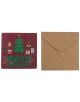 Коледна картичка-пъзел Out of the Blue, 20 части: уникална коледна картичка с елха, подаръци и надпис Merry Christmas на червен фон-идеален подарък за Коледа, включващ кафяв плик.-6-thumb