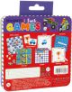 Задна страна на цветна кутия за Комплект магнитни игри Floss & Rock Fun - Cars, с изображения на игри за пътуване като змии и стълби, морски шах, пиксел арт, страница за рисуване и точки и квадратчета; подходящо за деца 3+.-4-thumb