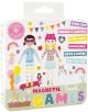 Комплектът магнитни игри Floss & Rock Fun - Dolls представлява цветна кутия с две кукли, които се държат за ръце, и игриви графики, включващи игри като пиксел арт, змии и стълби, 4 в ред и тик-так.-1-thumb