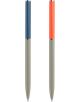 Комплект от две метални химикалки Miquelrius Thin Metallic Gray: едната със син връх, другата с оранжев, сиви долни части и сребристи акценти.-2-thumb