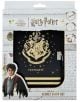 Комплект Scooli Harry Potter - Тефтер и химикалка: дневник с катинар и герба на Хогуортс, черна химикалка, UV маркер; кутията е украсена с Хари Потър и магически мотиви.-1-thumb
