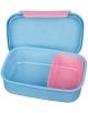 Комплект Scooli Lilo & Stitch: бутилка и кутия за храна от BPA-free пластмаса с две отделения (голямо синьо и малко розово), синя отвътре и отвън, с отворен капак - идеална за обяд на деца.-3-thumb