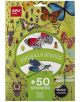 Зелена опаковка стикери Apli Kids Animals Species от книжарница Orange с илюстрации на насекоми, паяци и пеперуди. Комплектът стикери включва над 50 вълшебни стикера, изобразени на етикета.-1-thumb
