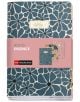 Комплектът тефтери Miquelrius Boho Essence A6, 3 бр. включва тетрадки със синьо-бели флорални корици с надпис Notes и розова лента BOHO ESSENCE, с три универсални дизайна за водене на бележки.-1-thumb