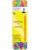 Цветна кутийка Caran d'Ache Colour Set, налична в книжарница Orange, с портрет на дизайнера Кевин Жерманиер, ярки шарки на точки, 13 цветни моливи и достъп до онлайн творчески клас.-1-thumb