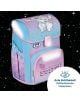 Комплектът ученическа раница Scooli Lilo & Stitch, ергономик, модел 2026 г. блести в пастелно синьо и лилаво с дизайн на Stitch. Reflektierende Materialien гарантират добра видимост-идеална за първокласници!.-11-thumb