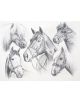 Комплект за лесно рисуване на графика Oasis, коне - Oasis - 780804490022-thumb