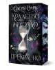 Корица на книгата "Кралство жестоко и прекрасно" с меки корици и порезки на Стасия Старк, на която е изобразен голям пясъчен часовник, пълен с бял пясък, заобиколен от лилави и розови пеперуди и тъмни, мистични листа. ISBN: 9786191935574-1-thumb