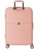 Куфар Pepe Jeans Chest Pink, 70 см, с 4 колела, ABS материал и удължена телескопична дръжка стои изправен на бял фон.-3-thumb