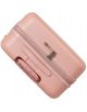 Куфар Pepe Jeans Chest Pink, 70 см - затворен с твърда черупка в розов цвят, изработен от здрав ABS материал с 4 колела, вграден комбиниран ключалка, странична дръжка и видим цип. Показан на бял фон.-5-thumb