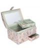Голяма кутия за бижута Top Model с код и мелодия Summer Feeling се отличава с пастелни цветове, флорални мотиви, огледало, комбинирано заключване, подвижна табла с отделения, чекмедже и музика - идеална за стилно организиране на вашите съкровища.-2-thumb