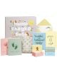 Кутия за спомени. Моето сладко бебе" е пастелен комплект на български с основна книга, картички, пликове, кутийки и торбичка - украсени със симпатичните животни, слънце и игриви мотиви, идеални за подарък за новородено.-2-thumb