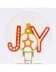 Лампа крушка Legami Bulb Fiction - Joy: празнична лампа с надпис JOY, където O е коледна топка със звезда, а буквите са в червен и жълт контур. Идеална за USB зареждане на бюро или нощно шкафче.-5-thumb