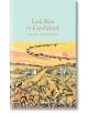 Корицата на книгата "Lark Rise to Candleford" изобразява залязващ селски пейзаж с полета, къщи, дървета и птици в V-образна форма, напомняща за живота в английско село. Част от изданието Macmillan Collector's Library.-thumb