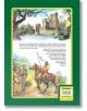 Върху зелената корица на "Легендата за Робин Худ - твърди корици" е изобразен средновековен замък над дърветата и Робин Худ на кон със знаме, докато облечени в дрехи фигури го наблюдават. В илюстровано издание има центриран български текст.-7-thumb