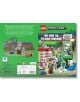 Корица на книгата „Lego: Minecraft – На лов за редки мобове“, на която са изобразени минифигурка от LEGO Minecraft, сандък, редки мобове, животни и стикери, а вътре две деца четат. Текстът е на български език, а фонът е с ярка тематика от Minecraft. Идеал-3-thumb