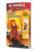 Lego: Ninjago - Огнено приключение е рускоезична книжка с комикси и червено-жълта Огнената LEGO мини фигура, показана в прозрачно пластмасово прозорче в дясната част на корицата.-1-thumb