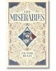 Корицата на "Les Miserables" с декорации в старинен стил и илюстрация на младо момиче в ромбовидна рамка с червени, бели и сини акценти.-1-thumb