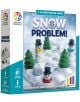 Корица на кутията на Логическа игра Smart Games: Снежният проблем, на която е изобразена заснежена дъска за пъзели със снежни човеци и дървета. Идеална за развиване на пространствено мислене, тя предлага 80 предизвикателства за 1 играч на възраст над 8 го-1-thumb