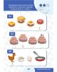 Работен лист от "Логика 4-6 год." с три задачи за съпоставяне: подредете изображенията на сандвич, бургер, яйца, торти по слоеве и пилешко, яйце, пържено яйце. Числата под всяко изображение показват правилната последователност.-9-thumb