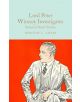 Корица на книгата Lord Peter Wimsey Investigates, част от колекционерската библиотека на Macmillan, с илюстрация на мъж в раиран костюм на оранжев фон.-thumb