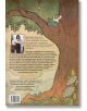 Задната корица на "Магически същества от украинския мит. Духове на природата" от Дара Корний е изобразен брадат мъж с очила на клон на дърво, под него има бели цветя, а до украински текст за митология има портрет на жена.-2-thumb