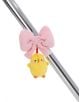 Плюшен магнит Nici Molang Piu Piu с кръгло жълто тяло с размер 4 cm виси на метална пръчка с розова панделка.-1-thumb