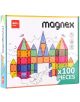 Магнитен конструктор Apli Kids Magnex, 100 части - цветни магнитни геометрични форми за сглобяване на замък с дракони и облаци. Идеален за STEAM обучение. Икони са разположени отдясно на кутията.-1-thumb