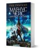 3D визуализирана корица на книгата "Магнус Чейс" на Рик Риърдън: Корабът на мъртвите показва момче със светещ меч, застанало пред викингски кораб в бурно море.-1-thumb
