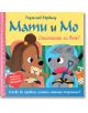Илюстрирана корица на "Мати и Мо: Стигнахме ли вече?" - детска книжка с мече и вълкче в седалки за кола, които държат играчки. Цветният, закачлив български дизайн възпитава емоционална интелигентност.-2-thumb