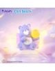 Мини фигурка Funism Care Bears - Planet of Joy: Лилаво мече с усмивка, държи жълта топка и седи върху розова възглавница на фентъзи фон. Перфектен подарък или допълнение към колекцията от фигурки за колекционери.-3-thumb