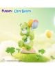 Зелена Мини фигурка Funism Care Bears - Planet of Joy, асортимент държи балони на хълм с детелини под пастелно небе-идеален подарък за фенове и колекционери на фигурки. Брандовете Funism и Care Bears са в горните ъгли.-7-thumb