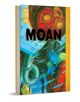 Корицата на Moan: Джунджи Ито показва жена със синя кожа в червено палто, потопена кола и зловещо червено лице над заглавието, с жълт гръбнак и рамка - отразяващи смразяващите свръхестествени теми на ужасите на Ито.-1-thumb