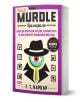 Изображението показва българското издание "Murdle: Кримиграми - втори том" със стилизирана корица с мистериозна фигура, кримиграми и минипъзели символи и цветен текст на бял фон.-1-thumb