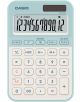 Настолният калкулатор Casio MS-20YC-LG в светло зелен цвят има удобен дизайн, голям дисплей с числа 1234567890.12 и бели бутони със светлосини акценти за лесна употреба.-1-thumb