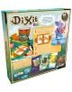 Гърба на Настолна игра: Диксит Кидс, с ярки илюстрации и компоненти. Тази детска версия включва 84 карти с картинки и е кооперативна настолна игра за възраст 6+, идеална за 3-6 играчи. Описание на руски език.-2-thumb