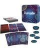 Комплект за игра с карти Hanabi със синя кутия, карти за игра с фойерверки и порти, кръгли плочки и тесте карти с лицето надолу, всичко това на бял фон - предлага се в книжарница Orange с бърза доставка.-2-thumb