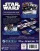 На задната корица на Настолна игра Междузвездни войни: Игра с карти на български език са показани дуелна игра, карти за игра, списък с компоненти, 50 уникални карти, емблематични бази и лога на Disney и други издатели.-2-thumb