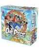 Изображението показва цветната кутия на настолна игра One piece: Luffy, Zoro и Nami, както и подробности за играта и логото на поредицата.-1-thumb