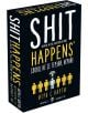 Настолна игра Shit Happens (българско издание) е с ярък жълт и бял текст върху черна кутия, фигурки на пръчици, светкавица, инструкции на български език и карти за 2+ играчи на възраст 18+.-1-thumb
