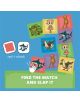 Настолна игра Slaps Brainrot включва цветни карти с анимационни животни и хора. Инструкциите са да намериш и пляснеш картата "червена акула". Ръка посяга към тази карта.-5-thumb